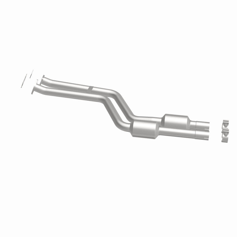 MagnaFlow 5571725 carb direct-fit catalytic converter, side view of the turntable spin