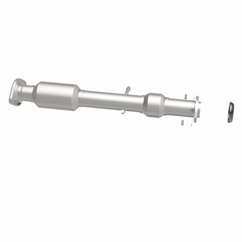 MagnaFlow 5592534 carb direct-fit catalytic converter, side view of the turntable spin