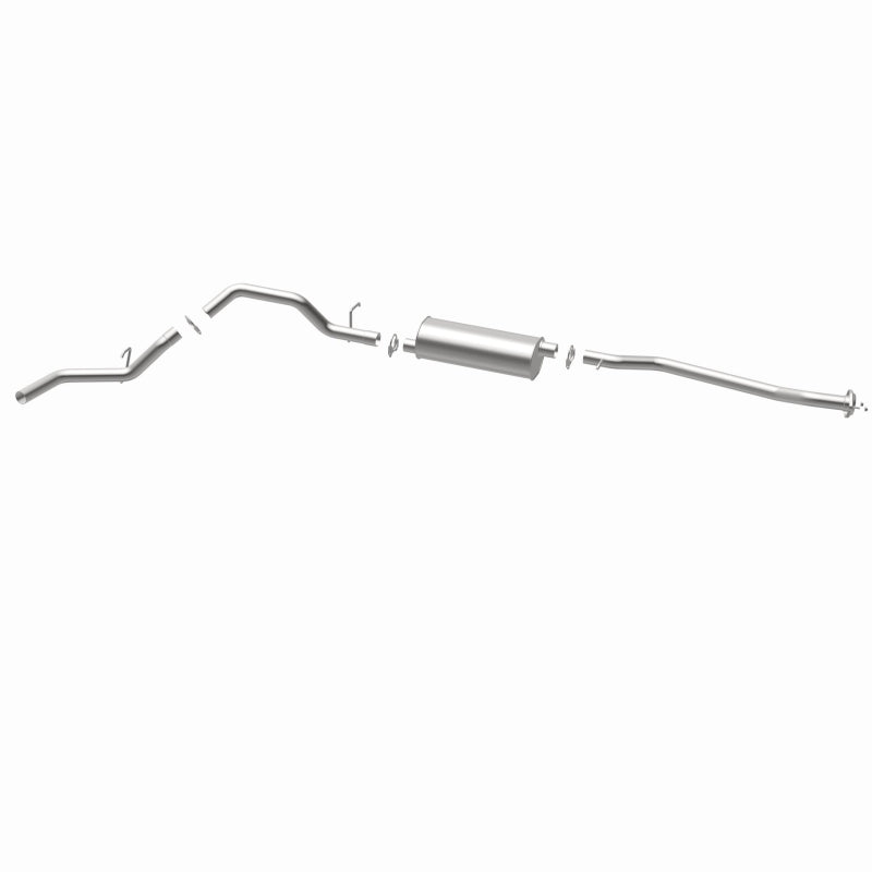 BRExhaust 106-0509 direct-fit exhaust kit, opposite rear three-quarter view of the turntable spin