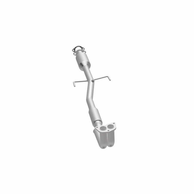 MagnaFlow 21-374 oem grade direct-fit catalytic converter, opposite side view of the turntable spin