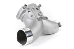 Cast aluminum Y plenum with stainless mounting studs and polished intercooler inlets - IPD for Porsche 970 Panamera Turbo