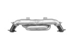 A back wide view of Soul Performance Performance Exhaust System | Porsche 992.2 Carrera (Base / T / S) 2025+ with white background