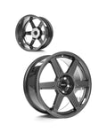 Two gunmetal X06 wheels viewed from the front