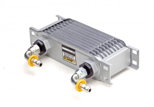 close view of Stillen Power Steering Cooler Kit for Nissan 370Z [Z34] / Infiniti G37, Q40, Q60 2008-2015 with white background