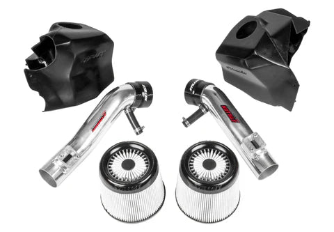 Wide over-view of Stillen Generation 2 Dual Long Tube Air Intake Kit with Dry Filter Nissan 350Z 2007-2009 with white background
