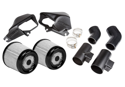 Wide view of Stillen Hi-Flow Air Intake - Dry Filter for Infiniti Q50 / Q60 3.0t (2016-2018) with white background