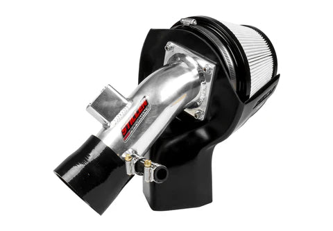 Close-up front shot of Stillen Hi-Flow Air Intake Kit [A35] - Dry Filter for Nissan Maxima (2009-2015) with white background