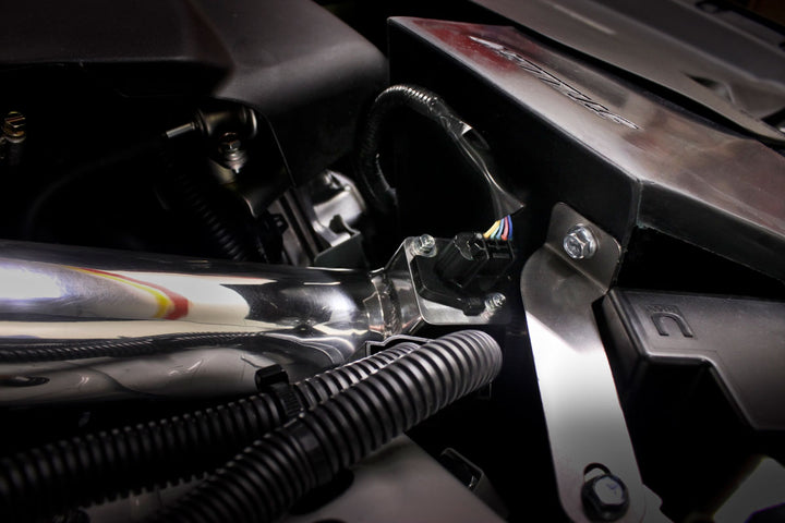 Wide view of Stillen Gen 2 Air Intake Kit [V37] - Dry Filter for Infiniti Q50 2014-2015 fitted inside a car