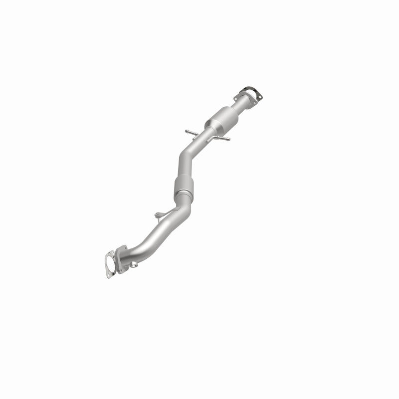 MagnaFlow 52973 oem grade direct-fit catalytic converter, opposite front three-quarter view of the turntable spin