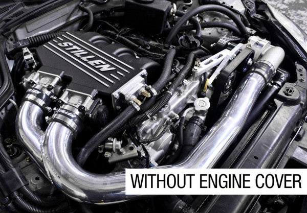 Wide view of Stillen Supercharger - Tuner Kit [Polished] for Nissan 370Z [Z34] (Base and Touring) 2012-2014 fitted in a car