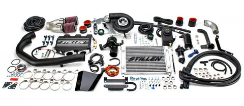 Wide view of Stillen Supercharger Tuned System [Black] for Infiniti G37 Sedan / Q40 2009-2015 with white background