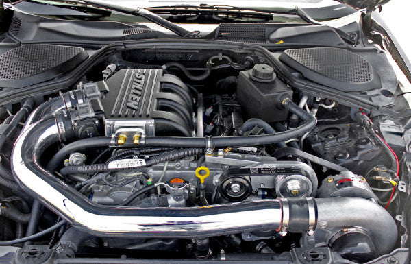 Wide view of Stillen Supercharger - Tuner Kit [Polished] for Nissan 370Z [Z34] (Base and Touring) 2012-2014 fitted in a car