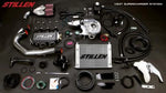 Wide view of Stillen Supercharger Tuned System [Satin] for Nissan 370Z [Z34] (Base and Touring) 2012-2014 with black background