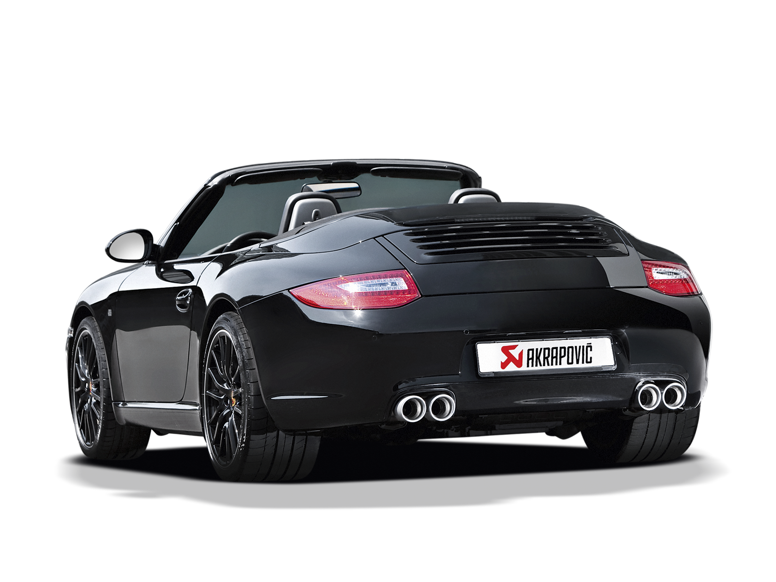 Akrapovic Porsche 911 Carrera Cabriolet/S/4/4S/GTS (997 DFI) Slip-On Line (Titanium) S-PO997CA-TH for Porsche 911 Carrera/S/4/4S/GTS 997.2 2009-2012, side view