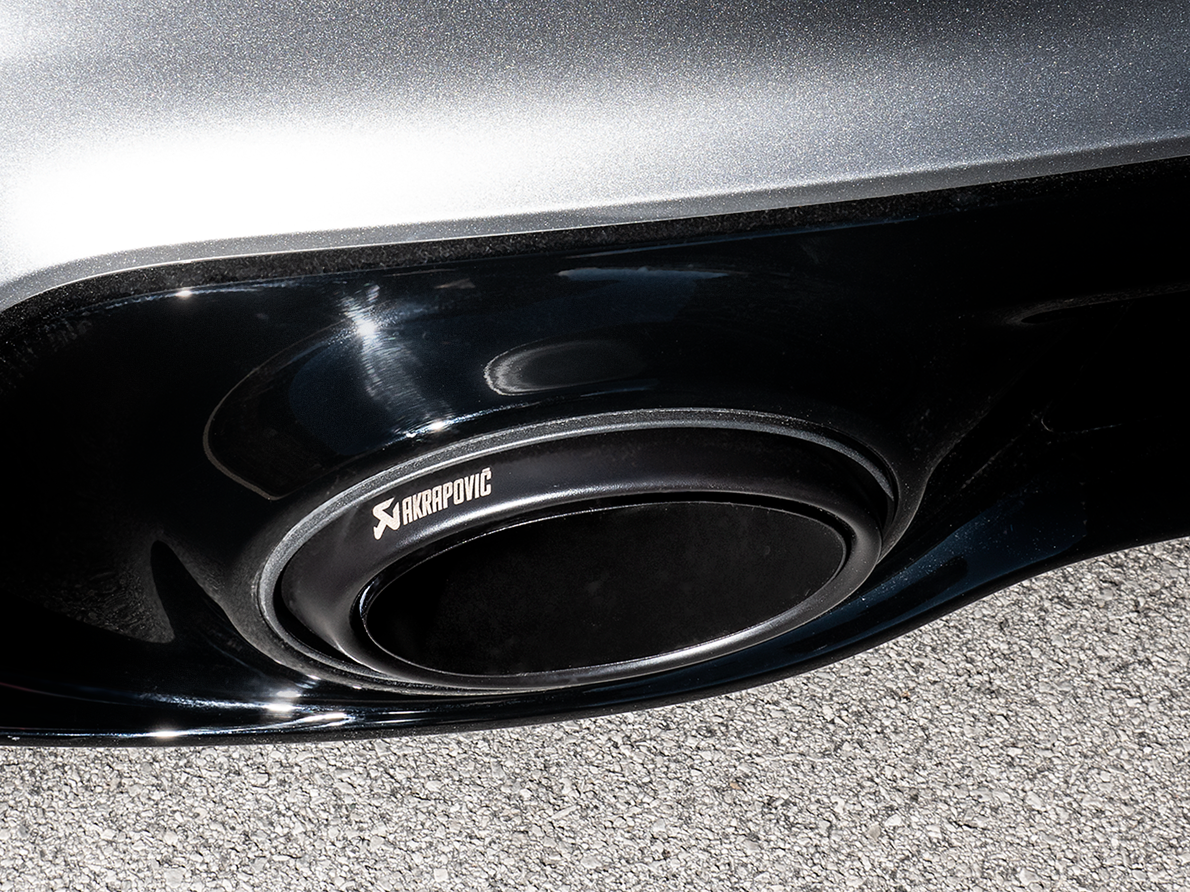Akrapovic Tail pipe set (Titanium) - Black TP-T/S/33 for Porsche 911 Turbo/Turbo S (992) 2021-2025, side view