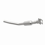 MagnaFlow 5551192 carb direct-fit catalytic converter, opposite rear three-quarter view of the turntable spin