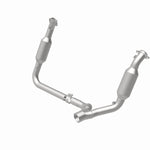 MagnaFlow 4651711 carb direct-fit catalytic converter, rear view of the turntable spin