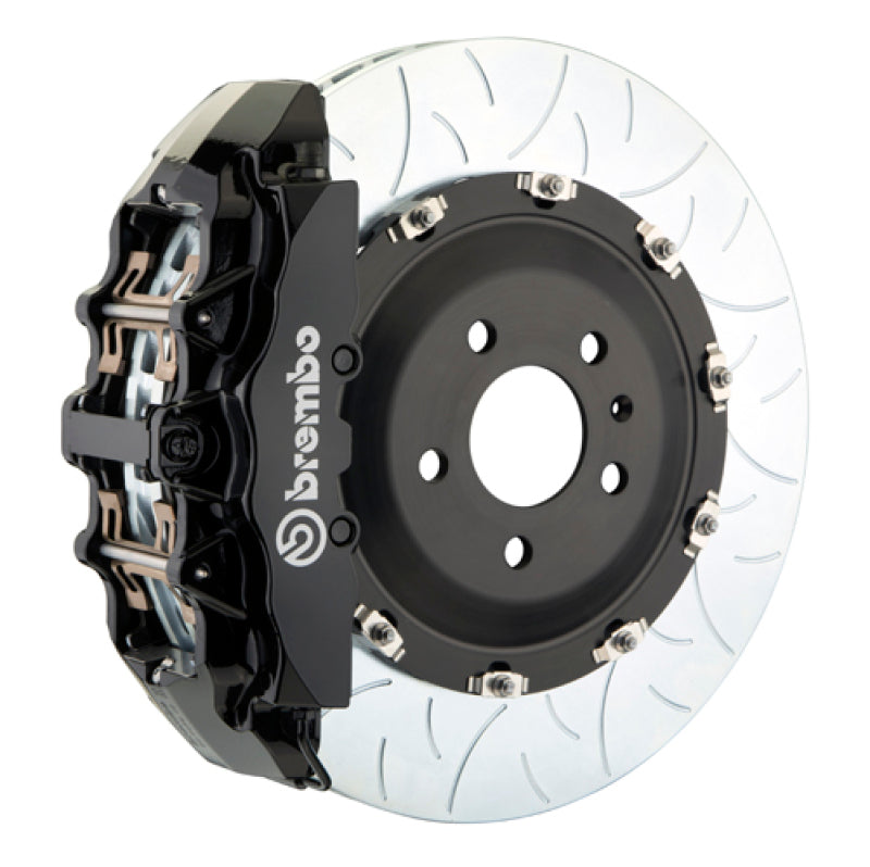 C8 A7 Brembo GT 6-piston front kit, black caliper, 405mm type 3 slotted 2-piece disc