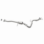 MagnaFlow 5592609 carb direct-fit catalytic converter, opposite rear three-quarter view of the turntable spin