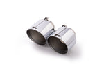 Pair of chrome angled tail pipes, Short Chrome Angled 115mm tip option for the Remus A90 Supra Axle-Back Exhaust GPF