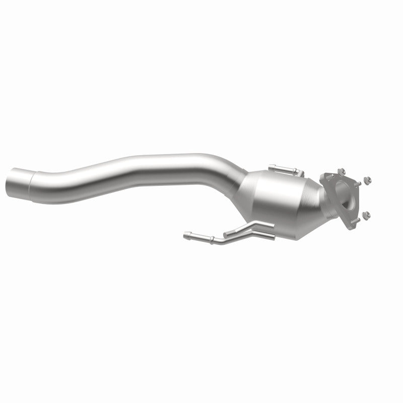 MagnaFlow 52373 oem grade direct-fit catalytic converter, opposite rear three-quarter view of the turntable spin