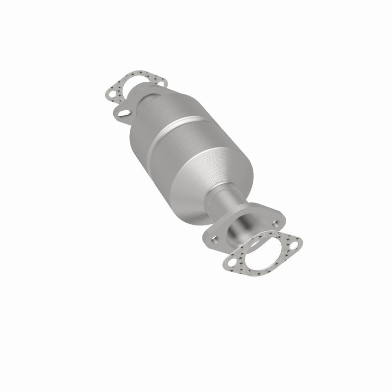 MagnaFlow 3391242 carb direct-fit catalytic converter, rear three-quarter view of the turntable spin
