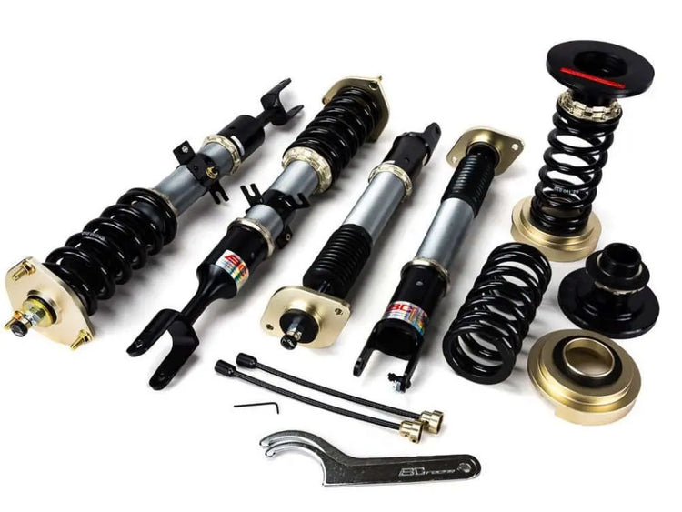 A front view of BC Racing BR Series Coilovers (with Spindle) (Y33) for Infiniti Q45 1997-2001 with white background