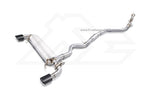 A front view of Fi EXHAUST Valvetronic Cat-Back System for BMW G22/G23 430i B48 2019+ with white background