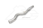 A front view of Fi EXHAUST Valvetronic Cat-Back System for BMW G22/G23 430i B48 2019+ downpipe with white background