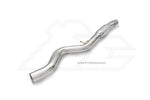 A front view of Fi EXHAUST Valvetronic Cat-Back System for BMW G22/G23 430i B48 2019+ downpipe with white background