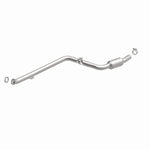 MagnaFlow 52249 oem grade direct-fit catalytic converter, front three-quarter view of the turntable spin