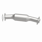 MagnaFlow 3322433 carb direct-fit catalytic converter, side view of the turntable spin