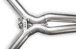 Akrapovic AMG C63 Coupe Evolution Line Cat Back (Titanium) w/ Carbon Tips (Req. Link Pipe) MTP-ME/T/3H for Mercedes-Benz C63 AMG Coupe C205 2017-2021, side view