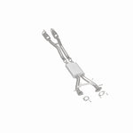 MagnaFlow 52849 oem grade direct-fit catalytic converter, rear three-quarter view of the turntable spin