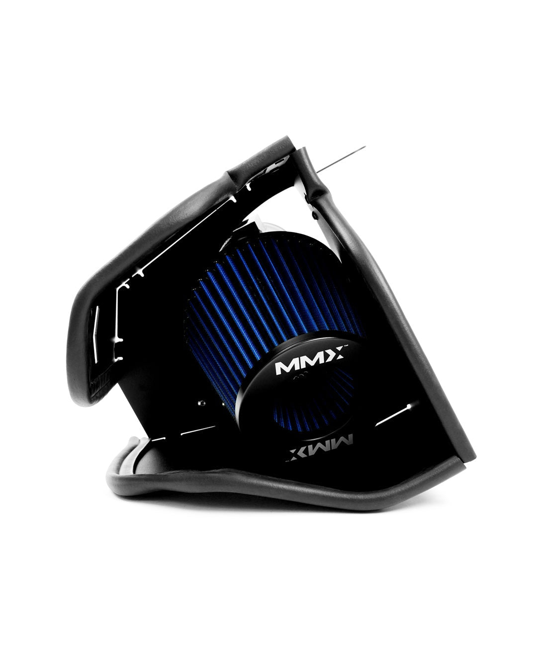 MINI air intake assembly with blue filter inside the heat shield
