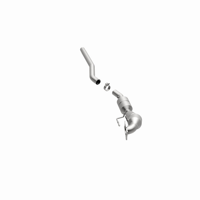 MagnaFlow 551414 carb direct-fit catalytic converter, opposite side view of the turntable spin