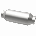 MagnaFlow 5582405 universal catalytic converter, opposite rear three-quarter view of the turntable spin