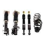 A front view of BC Racing BR Series Coilovers (NF15 AWD) for Nissan Juke 2011-2016 with white background