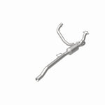 MagnaFlow 4451214 carb direct-fit catalytic converter, rear view of the turntable spin