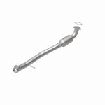 MagnaFlow 5451754 carb direct-fit catalytic converter, rear view of the turntable spin