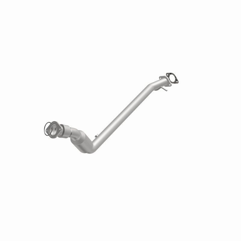MagnaFlow 52098 oem grade direct-fit catalytic converter, opposite front three-quarter view of the turntable spin