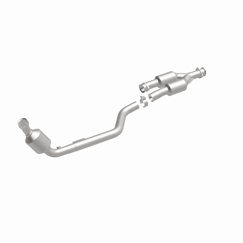 MagnaFlow 5411188 carb direct-fit catalytic converter, front three-quarter view of the turntable spin
