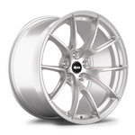 Silver forged aluminum wheel with Y-spoke pattern and black center cap on white background - APEX Wheels wheel for 19x10 ET25 5x120 - Race Silver