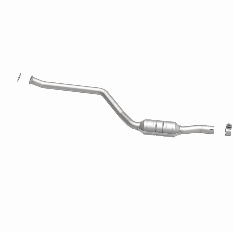 MagnaFlow 5571374 carb direct-fit catalytic converter, side view of the turntable spin