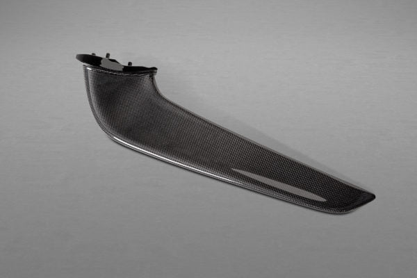 close view of Capristo Carbon Front Wings (Matte) for Ferrari 458 Italia/Spider  2009-2015 with white background