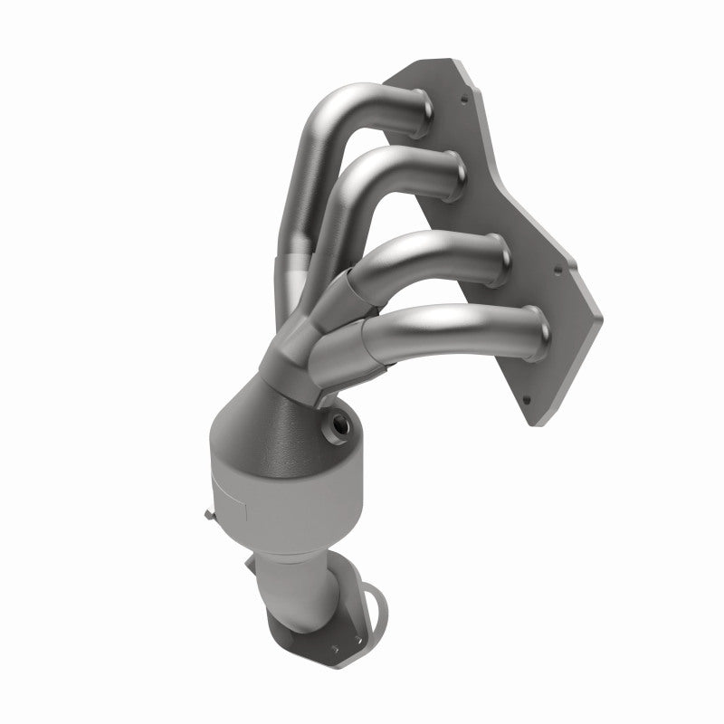 MagnaFlow 5582327 carb manifold converter, front three-quarter view of the turntable spin