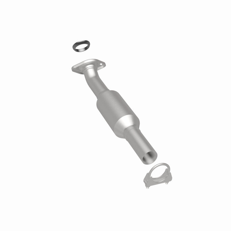 MagnaFlow 51449 oem grade direct-fit catalytic converter, rear three-quarter view of the turntable spin