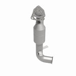 MagnaFlow 5411350 carb direct-fit catalytic converter, side view of the turntable spin