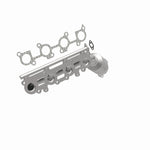 MagnaFlow 5582217 carb manifold converter, opposite front three-quarter view of the turntable spin