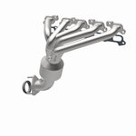 MagnaFlow 5481353 carb manifold converter, opposite rear three-quarter view of the turntable spin